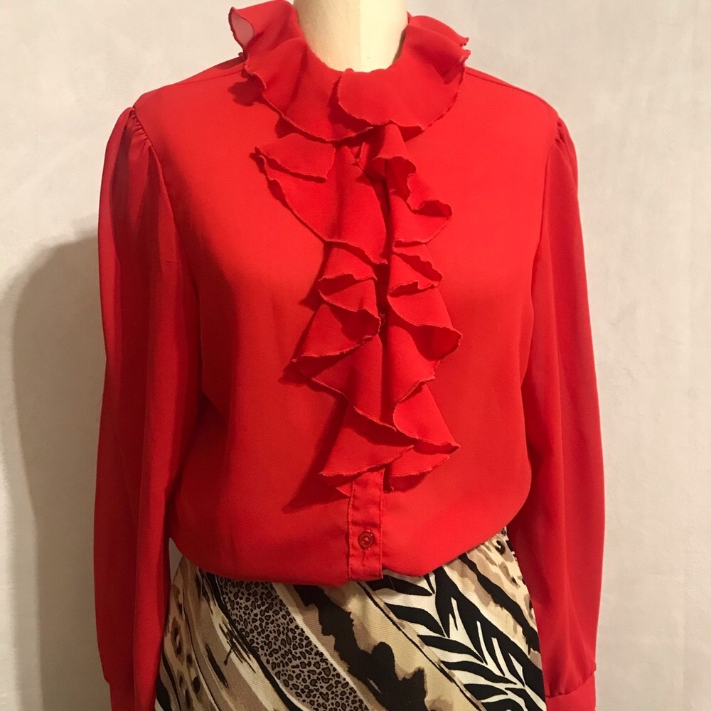 Vintage Red Blouse
